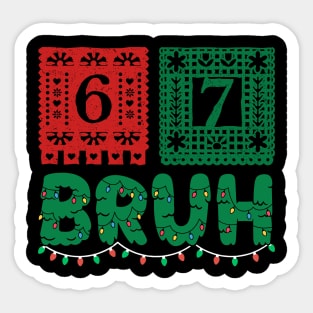 Festive Christmas 67 Bruh Sticker